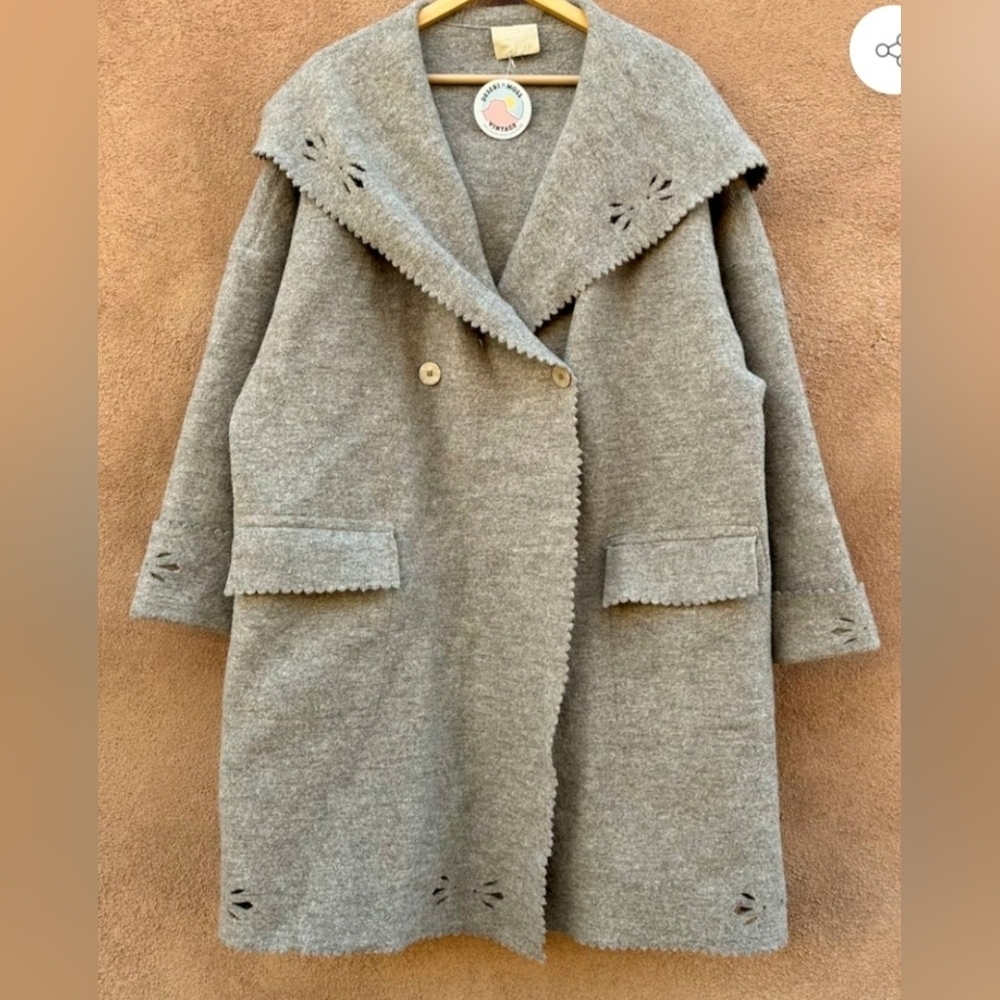 J. Jill Heather Gray Women's Cape with Button Detail